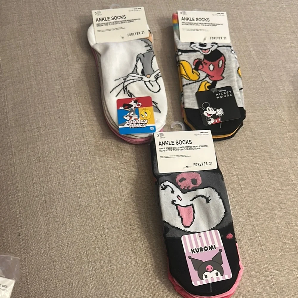 Forever 21 Kids Character Ankle Socks Set